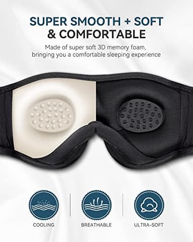 MUSICOZY Sleep Headphones Bluetooth 5.4 Headband Sleeping Eye Mask for Mom Women Men Wireless Music Earbuds Earphones for Side Sleepers Built-in HD Speakers Cool Gadgets Unique Gifts - Image 3