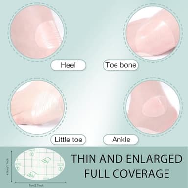 100PCS Self Adhesive Invisible Heel Anti-Wear Sticker, Waterproof Anti Wear Foot Care Heel Protection Pad, Heels Stickers Transparent Thin for Prevent Heels Rubbed - Image 4