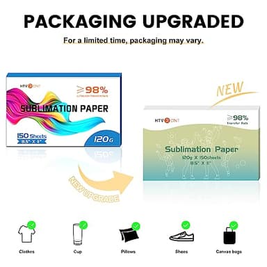 HTVRONT Sublimation Paper 8.5 x 11 inches - 150 Sheets Sublimation Paper Compatible with Inkjet Printer 120gsm - Image 3
