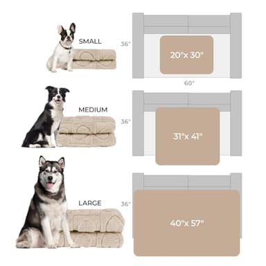 Luciphia Small Dog Blanket Washable Pet Bed Cover Soft Fluffy Puppy Blanket with Premium Fleece 300GSM Cozy Calming Cat Blankets for Indoor Cats Beige 30x20 inch - Image 7