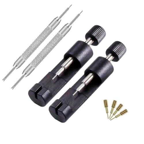 2 Pack Watch Link Removal Kit, Watch Band Tool Repair Kit, Resizing Tool for Watch Bracelet Adjustment & Replacement, Pin Remover for Sizing Strap with Extra Replacement - Image 1