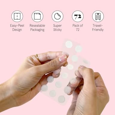 grace & stella Award Winning Pore Strip Pimple Patches for Face - Hydrocolloid Acne Patches for Shrinking Zits, Whiteheads - Spot Stickers - Dermatologist-Tested, Vegan (Invisible, 72 Count) - Image 8