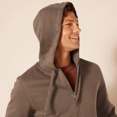 Amazon Essentials Men's Full-Zip Fleece Hoodie (Available in Big & Tall), Medium Brown, XX-Large - Image 4