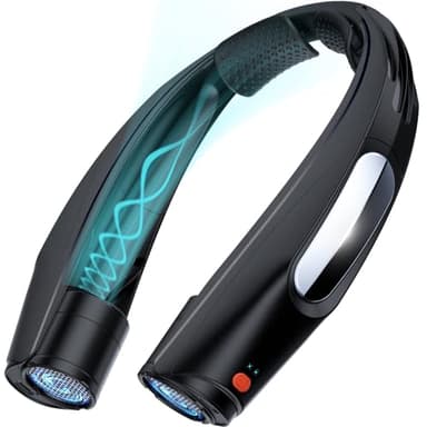 Portable Neck Fan, Hands Free Personal Fan- 6000mAh Battery Operated, USB Rechargeable Fan with 6 Adjustable Speeds, Cooling Wearable Fan for Home, Office, Outdoor, Travel-Black - Image 1