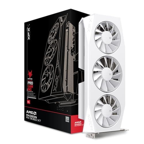 XFX Mercury AMD Radeon RX 9060XT OC White Gaming Edition with 16GB GDDR6 HDMI 2xDP, AMD RDNA 4 RX-96TMERCW9 - Image 1