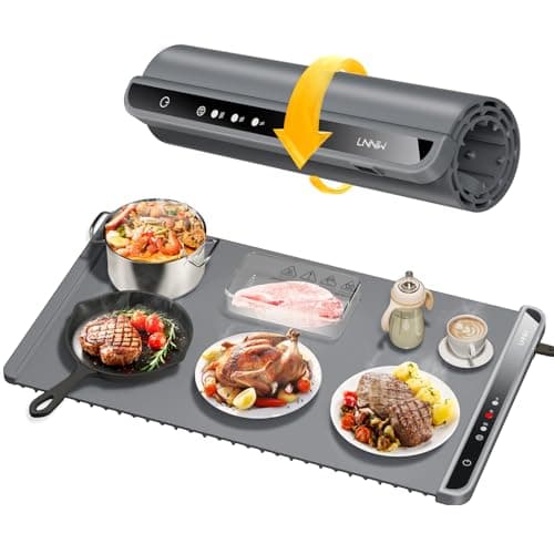 Warming Mat for Food,Food Warming Mat,Electric Warming Tray for Buffets Party and Home Daily Use,Heating Fastly in 10s,Portable Design,Timed Function for Your Family. - Image 1