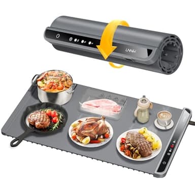 Warming Mat for Food,Food Warming Mat,Electric Warming Tray for Buffets Party and Home Daily Use,Heating Fastly in 10s,Portable Design,Timed Function for Your Family. - Image 1