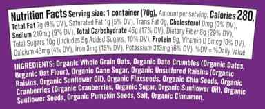 Bob's Red Mill Organic Oat Cup, Fruit & Seed, 1 cup (Pack of 12)- Non GMO, Whole Grain, Kosher - Image 2