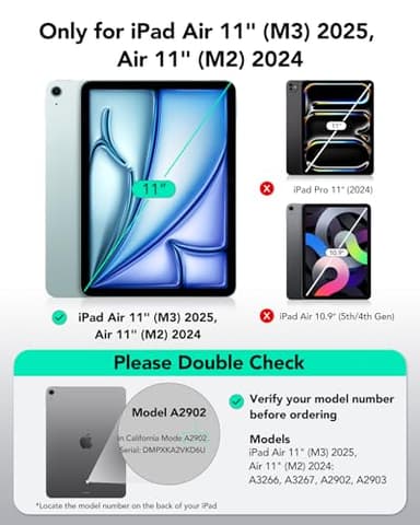 ESR Paper-Feel Magnetic Screen Protector for iPad Air 11 Inch M3/M2 (7th/6th Gen, 2025/2024), Write and Draw Like on Paper, Detachable and Reusable, Compatible with Tempered Film, Matte, Anti-Glare - Image 2