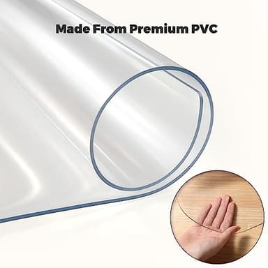 Yecaye Office Chair Mat for Hardwood Floor, 36" x 48" Clear Computer Desk Chair Mat, PVC Heavy Duty Floor Protector for Rolling Chairs, Can't be Used on Carpet(Transparent, 36" x 48") - Image 3
