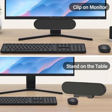 ZETIY USB Monitor Speaker, Portable Computer Soundbar for PC, Laptop, Desktop, Phone, Notebook - Plug and Play (Black) - Image 2