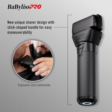 BaBylissPRO FXONE Double Foil Shaver with Interchangeable Battery, Electric Razor for Men, Pivoting Foil Head for Close Shave, Up to 3-Hour Runtime - Image 3