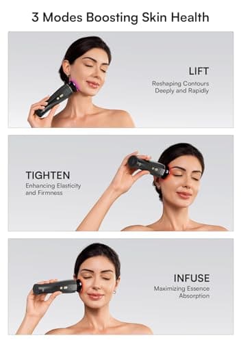 INIA 3-in-1 Red Light Therapy for Face and Neck, Skin Tightening Device True Beauty Glow Facial Massager for Skin Care, Effective Wrinkle Reduction Anti-Aging with Lifting, Tightening, Infusing - Image 8
