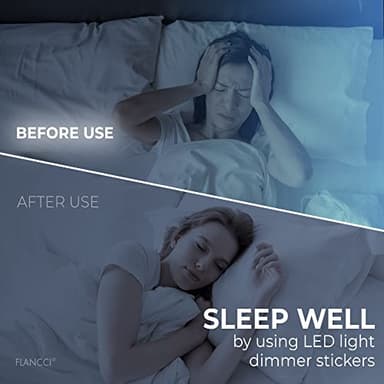 FLANCCI LED Light Blocking Stickers - Blackout LED Covers, Dim 50%80% of Lights, 2 Sheets (1 Cut Out + 1 Uncut) - Image 5