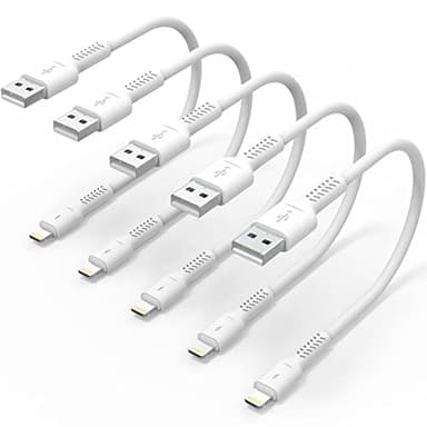 6 inch iPhone Charge Cable Short, 0.5ft 5Pack USB to Lightning Cord for Fast Charging Stations Compatible with Apple iPhone 12 11 Pro Max Xs 8 7 6 5 Plus, iPad Air/Mini - Image 1
