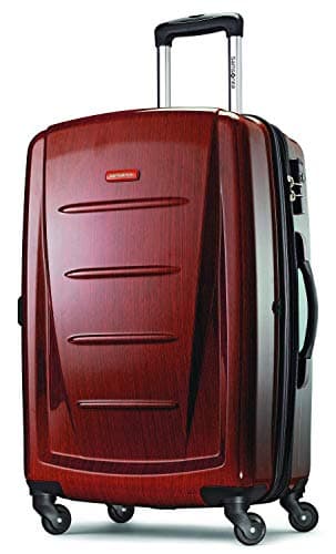 Samsonite Winfield 2 Hardside Expandable Luggage with Spinner Wheels, Burgundy, Checked-Large 28-Inch - Image 1