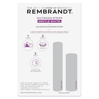 Rembrandt Teeth Whitening Strips, Gentle White, Sensitive Teeth Whitening, Gently Remove Tough Stains, Enamel-Safe, 28 Whitening Strips (14 Treatments) - Image 3