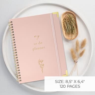 Beautiful To Do List Notebook - Aesthetic Daily Planner to Easily Organize Your Tasks And Boost Productivity - Stylish Undated ADHD Planner Gift and The Perfect School or Office Supplies For Women - Image 6