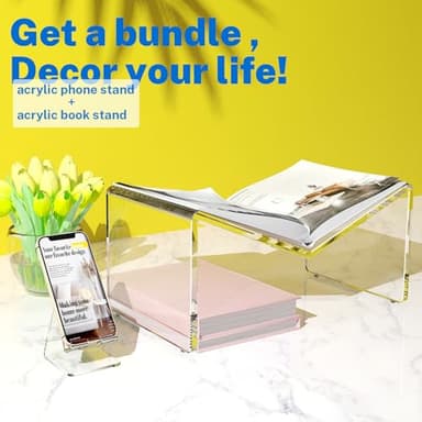 Crpich Acrylic Cell Phone Stand, Portable Clear Phone Stand for Desk, Compatible with Phone16 15 14 13 Pro Max Mini 12 11 Plus SE, Switch, Android Smartphone, Pad, Tablet, Desk Accessories - Image 7