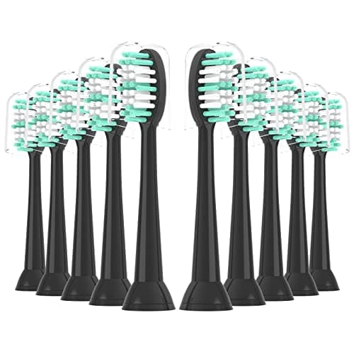 XIAOHEAD Replacement Toothbrush Heads 10 Pack for AquaSonic Black Series and Vibe Series Electric Toothbrush - Image 1