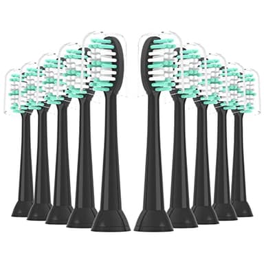 XIAOHEAD Replacement Toothbrush Heads 10 Pack for AquaSonic Black Series and Vibe Series Electric Toothbrush - Image 1