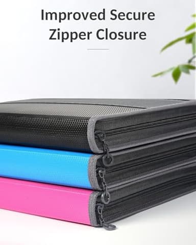 Sooez Accordion File Organizer with Safe Zipper, 12 Pocket Expanding File Folder with Front Pencil Pouch, Portable Monthly Paper Bill Tax Receipt Organizer, School Office Supplies, Letter Size, Grey - Image 7