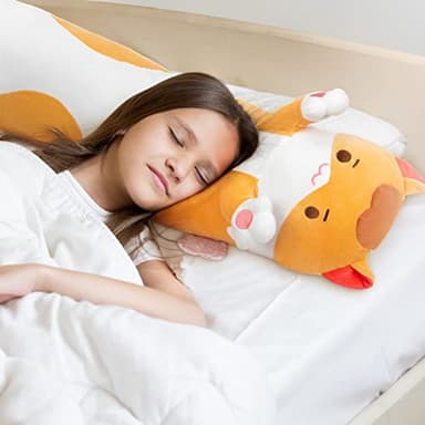 Mewaii Long Cat Plush 5 Sizes, 120% Extra Filling Giant Plushness Kids Body Pillow, Kawaii Cute Brown Cat Stuffed Animals Plushies, Big Long Body Pillow Cat Plush Gift for Girls 20” - Image 2