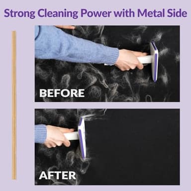 DELOMO Pet Hair Removal Tool：3 in 1 Cat and Dog Hair Remover - Carpet Rake for Multi-Surface - Reusable Pet Hair Remover for Couch, Furniture,Clothes,Car Mats,Pet Bed - Image 5