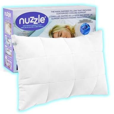 Nuzzle Cooling Adjustable Pillow for Adult Sleeping, Luxury Standard Size Bed Pillow Hotel Collection - Best Adjust Height Soft Firm Pillow for Back, Stomach or Hot Sleepers - Home Gifts - Image 1