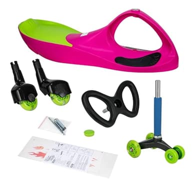 PlasmaCar Lightning Glow Rider - Inertia & Movement Powered Ride-On Toy, Light-Up Wheels, Indoor-Outdoor Play Pink & Green - Image 3