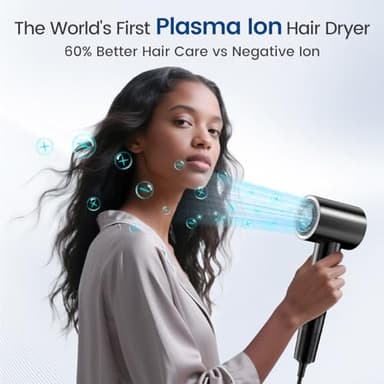 Hair Dryer with Diffuser,1-5min Fast Dry by 1400w, 3 Heat/Cool Wind Level,0.86lb Lightweight, 49db Low Noise,1.5 Billion Plasma, Industry-Leading High-Speed Brushless Motor Blow Dryer for Home Travel - Image 3