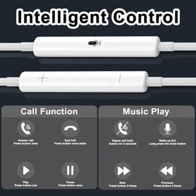 2 Packs USB C Headphones for iPhone 16/15 Phone Earbuds with Microphone & Volume Control HiFi Stereo Type C Earphones for Galaxy S23/S22/S21/S20/Ultra Note 10/20, for Pixel 7/6/6a/5/4,for OnePlus 9 8 - Image 5