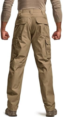 CQR Men's Tactical Pants, Water Resistant Ripstop Cargo Pants, Lightweight EDC Work Hiking Pants, Outdoor Apparel, Raider Cougar, 34W x 32L - Image 2