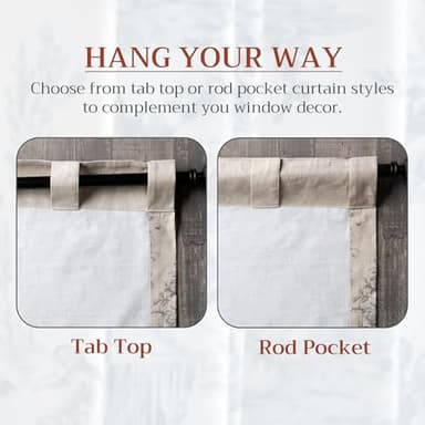 Maison d' Hermine Curtains for Living Room 100% Cotton 96 inch Length One Panel Light Filtering Curtains for Bedroom Windows with Rod and Loop Pockets Drapes (Turin, 50" W x 96" L) - Image 6