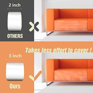 Karaseno Anti Cat Scratch Tape, 3 inches x 30 Yards Pet Training Tape, 100% Transparent Clear Double Sided Cat Scratch Deterrent Tape, Furniture Protector for Couch, Carpet, Doors, Pet & Kid Safe - Image 7