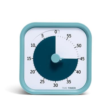 TIME TIMER Home MOD - 60 Minute Kids Visual Timer Home Edition - for Homeschool Supplies Study Tool, Timer for Kids Desk, Office Desk and Meetings with Silent Operation (Lake Day Blue) - Image 1