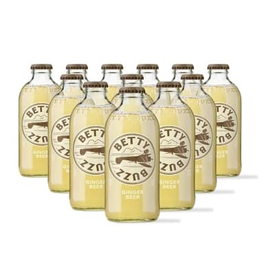Betty Buzz Ginger Beer, Premium Sparkling Soda by Blake Lively (12 pack) | Natural Flavors & Sweeteners, Only Clean Ingredients - Image 1