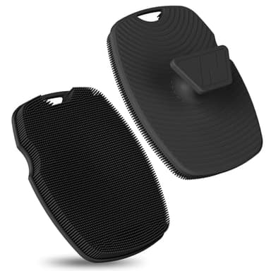 Canroom Zinc Infused Silicone Body Scrubber for Shower,Food-Grade Handheld Cleansing Skin Brush, Gentle Exfoliating and Lather Well - Black - Image 9