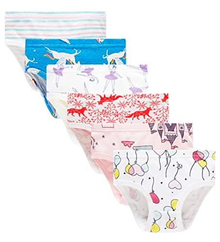 Barara King Toddler Soft 100% Cotton Panties Little Girls' Undies Assorted Underwear (Pack of 6) Size 4 - Image 1