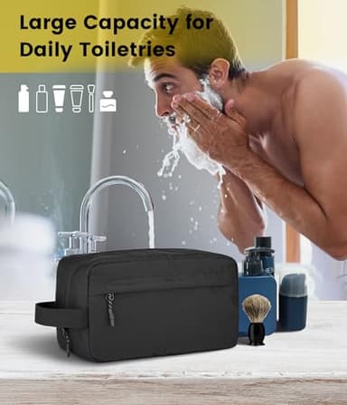 Vorspack Travel Toiletry Bag for Men - Large Toiletries Bag Water Resistant Hanging Travel Bag for Travel Toiletries Accessories - Black - Image 5