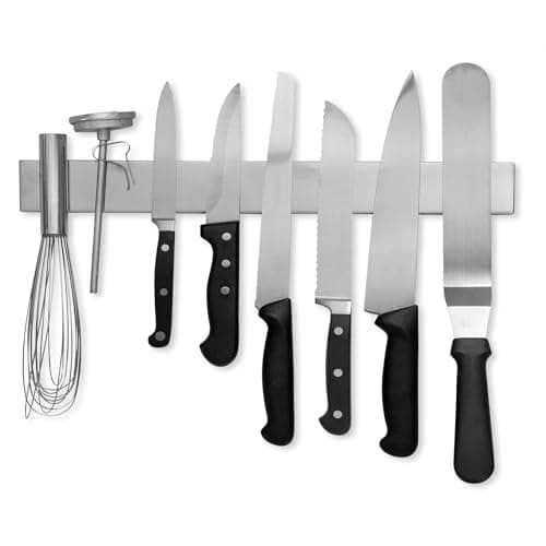 Modern Innovations 16 Inch Stainless Steel Magnetic Knife Bar with Multi-Purpose Functionality as a Knife Holder, Knife Strip, Magnetic Tool Organizer, Art Supply Organizer & Home Organizer - Image 1