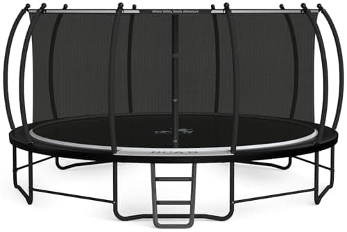 BCAN Trampoline 8FT 10FT 12FT 14FT 15FT 16FT Recreational Trampoline with Enclosure for Kids Adults, ASTM Approved, Outdoor Trampoline with Ladder for Kids - Image 1