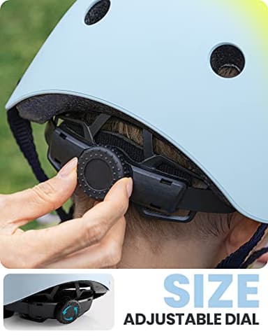 OutdoorMaster Youth & Kids Bike Helmet - Adjustable Multi-Sports Skateboard Helmet with Removable Liners for Balance Bike, Toddler Scooter, One Wheel Hoverboard - Blue Shades - S - Image 3