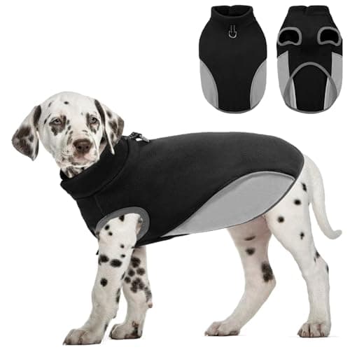 AOFITEE Fleece Dog Sweater, Warm Small Dog Sweater with D-Ring, Stretchy XSmall Fall Dog Sweater Fleece Dog Vest Jacket, Doggie Sweatshirt Girl Boys for Yorkie, Chihuahua, Teacup, Black XS - Image 1