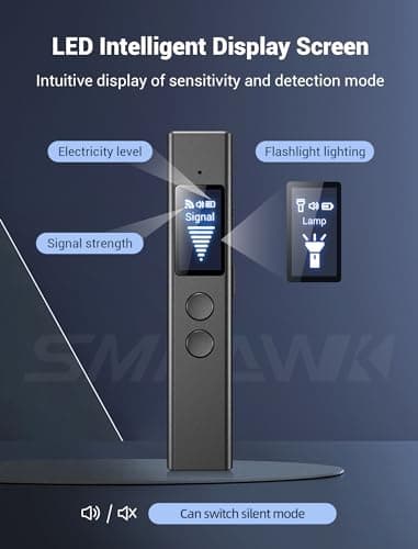 smhawk Hidden Camera Detectors,hidden bug and camera detectors ,Bug Detector,GPS Tracker Detector ,hidden device finder，listening device Detector in Travel,Car, Bathroom,Office, Hotel,Home, Airbnb - Image 2