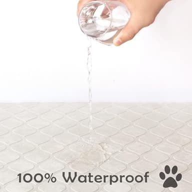 fuguitex Waterproof Dog Blanket Bed Cover Dog Crystal Velvet Moroccan Fuzzy Cozy Plush Pet Blanket Throw Blanket for Couch Sofa(82 * 82 inch, Cream+Beige) - Image 2