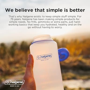 Nalgene Leak Proof Tritan BPA-Free Water Bottle - 32 oz Wide Mouth - Made in the USA for Outdoor Use & Daily Hydration (Amethyst) - Image 5