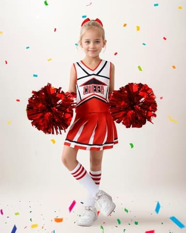 WooHand Halloween Costumes 5-12 Years Girls Cheerleader Costume Cheerleading Outfit Dress For Party Birthday Gift - Image 3
