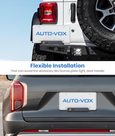 AUTO-VOX Solar Wireless Backup Camera with 5" 1080P Monitor: 5000mAh Battery 2 Mins DIY Installation & 2 Split Screen Back Up Camera, IP69K Waterproof Reverse Camera for Car, Van, SUV, Truck, Trailer - Image 8