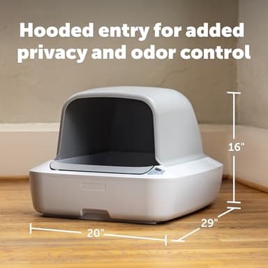 PetSafe ScoopFree Crystal Pro Automatic Self Cleaning Cat Litter Box System – Enclosed Front-Entry – Advanced Odor Control – Includes 1 Disposable Crystal Litter Tray – White (PAL00-18017) - Image 6